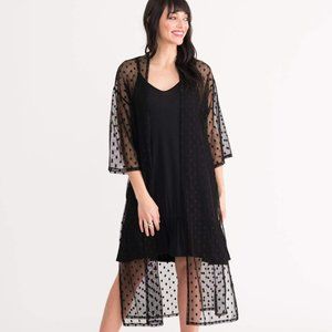 Agnes & Dora™ Mesh Duster Black Dot